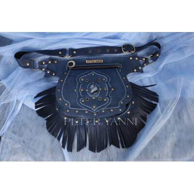 Navy Blue Boho Waist Bag