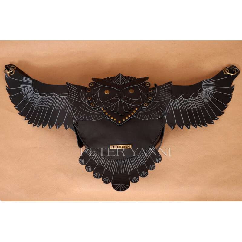 Black Owl Waist Bag