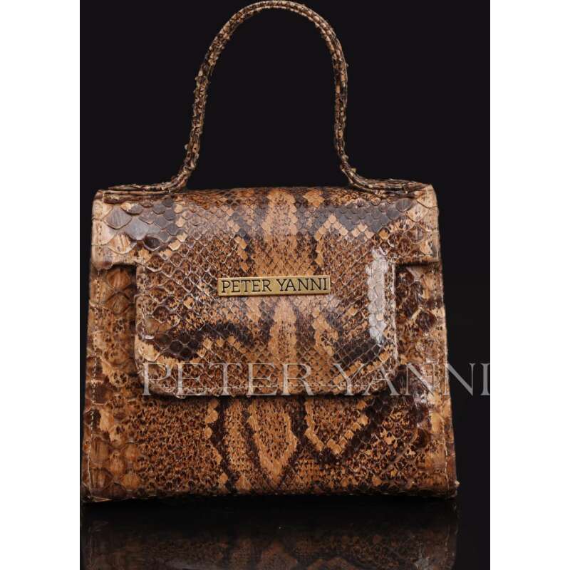Brown Snakeskin Kelly Bag