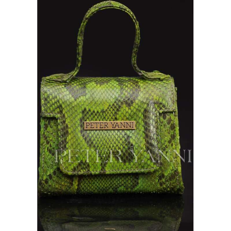 Neon Green Snakeskin Kelly Bag