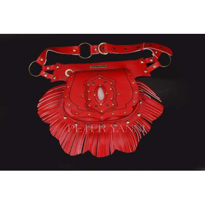 Red Boho Waist Bag