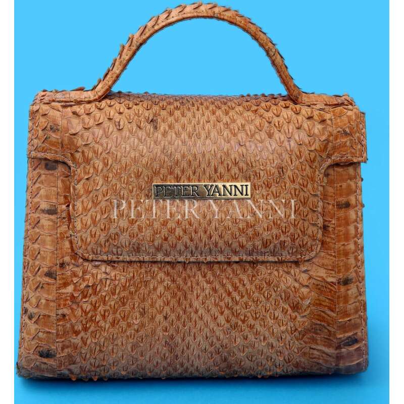 Beige Snakeskin Kelly Bag