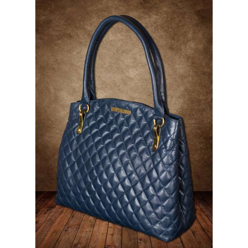 Navy Blue Capitone Bag