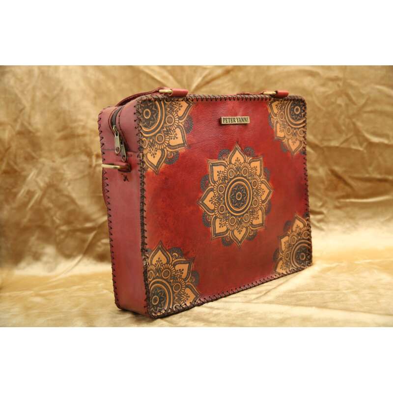 Burgundy Mandala Shoulder Bag