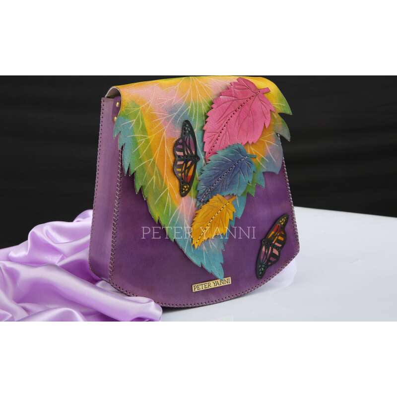 Spring Butterfly Mauve Crossbody Bag