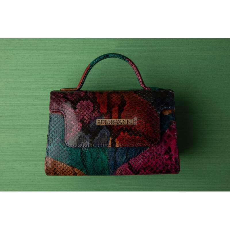 Multicoloured Snakeskin Kelly Bag