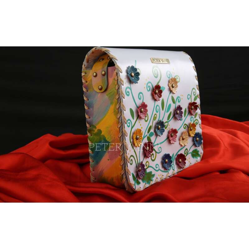 Flower Garden White Crossbody Bag