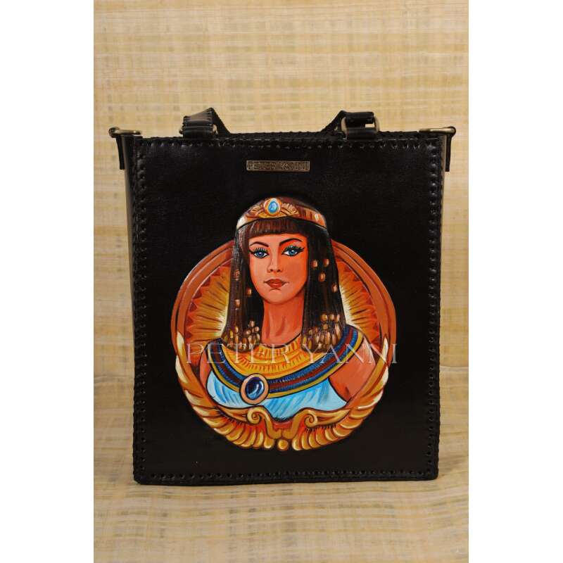 Acient Egyptian Queen on a black Tote Bag