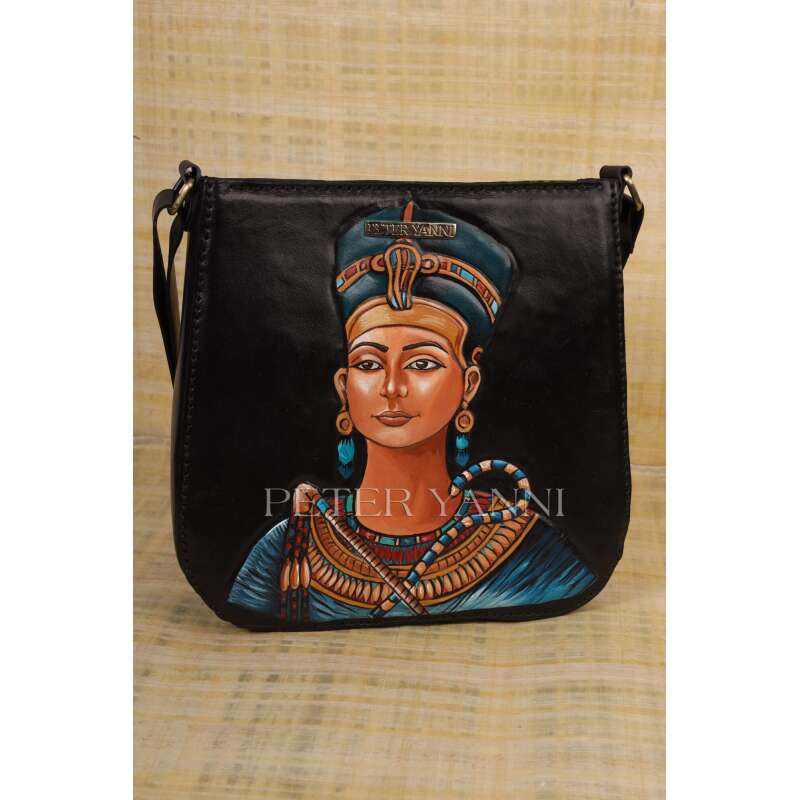 Queen Nefertiti on a Black Tote Bag