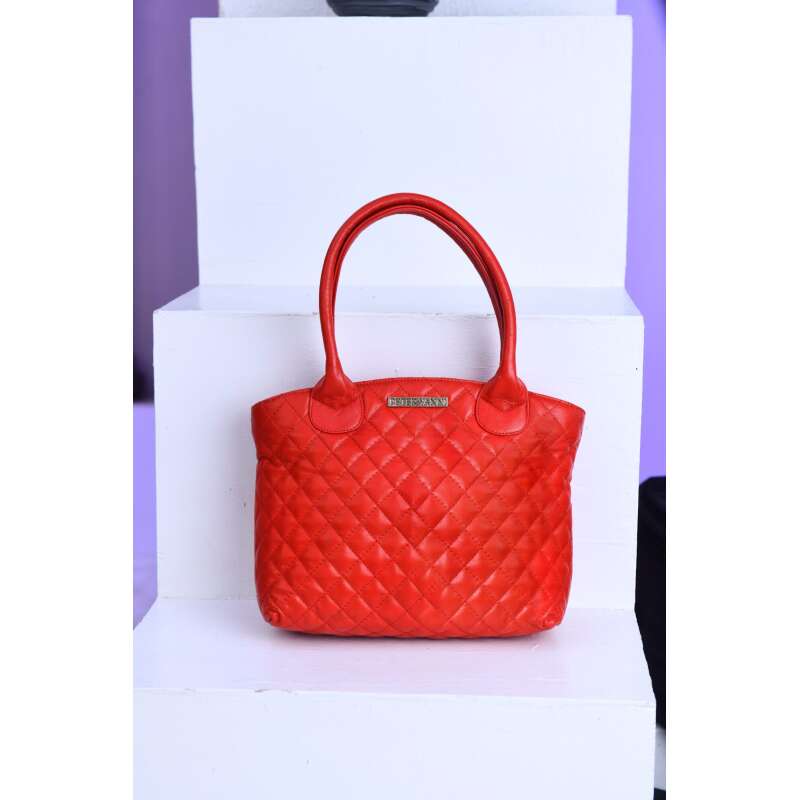 Red Capitone shoulder bag