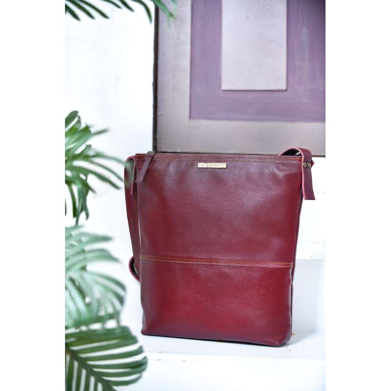 Large Burgundy Crossbag