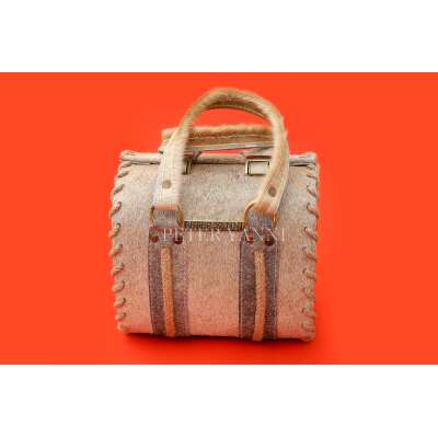 Ivory Ponyhair Box Bag