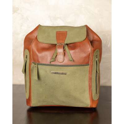 Brown & Olive Green Backpack