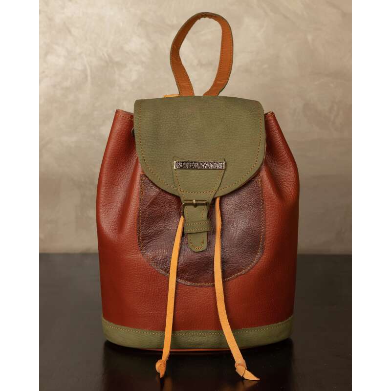 Brown & Green Backpack