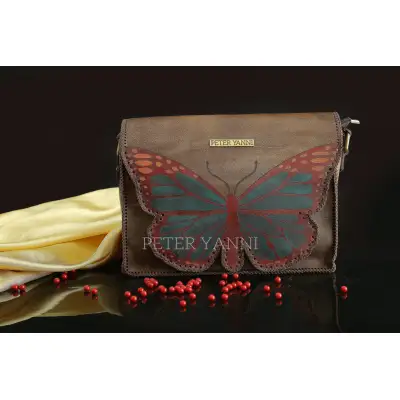 Brown Butterfly cross bag