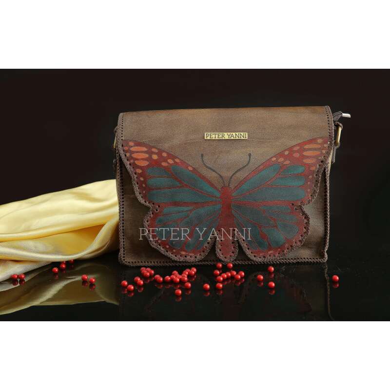 Brown Butterfly cross bag