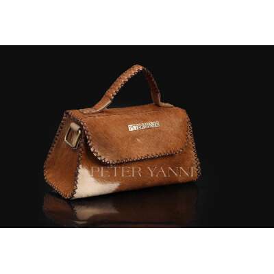 Brown Pony Hair flap bag