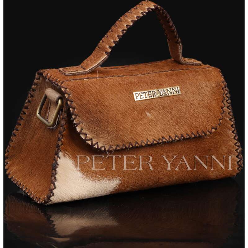 Brown Pony Hair flap bag