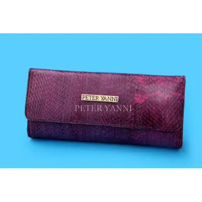 Purple Pink Snakeskin Clutch