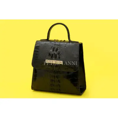 Black Crocodile Kelly Bag