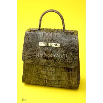 Olive Green Crocodile Kelly Bag