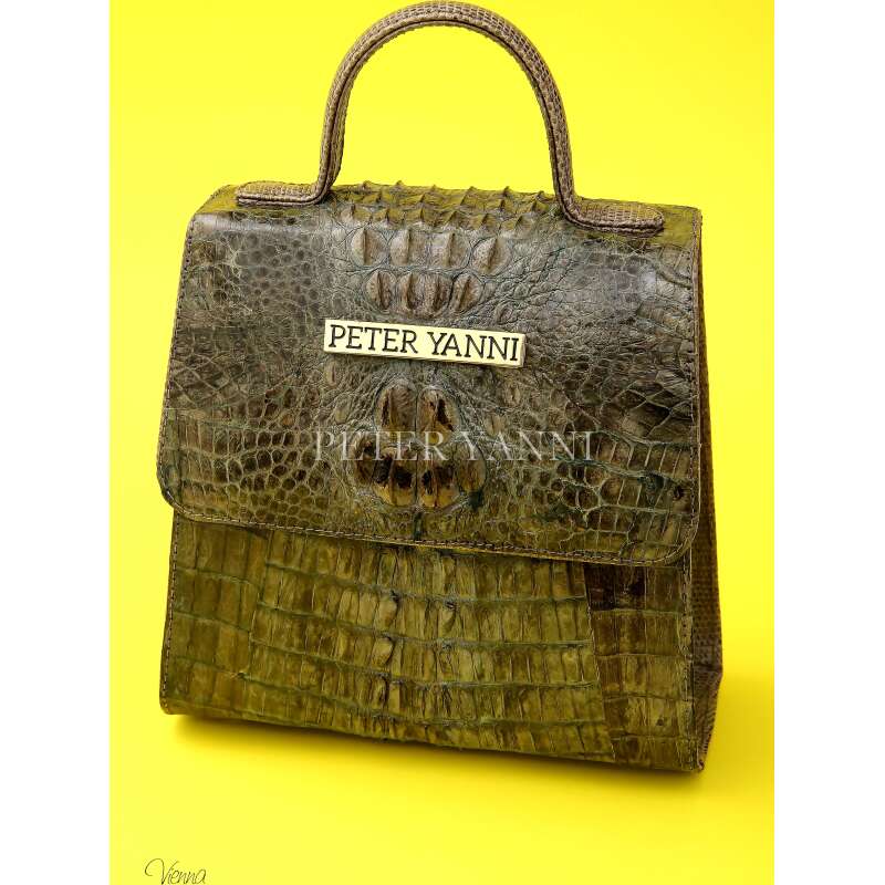 Olive Green Crocodile Kelly Bag