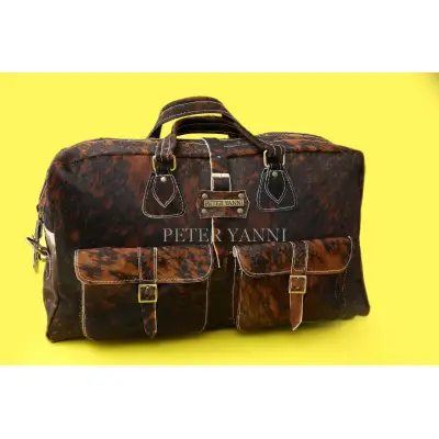 Brown Ponyhair Travel Bag