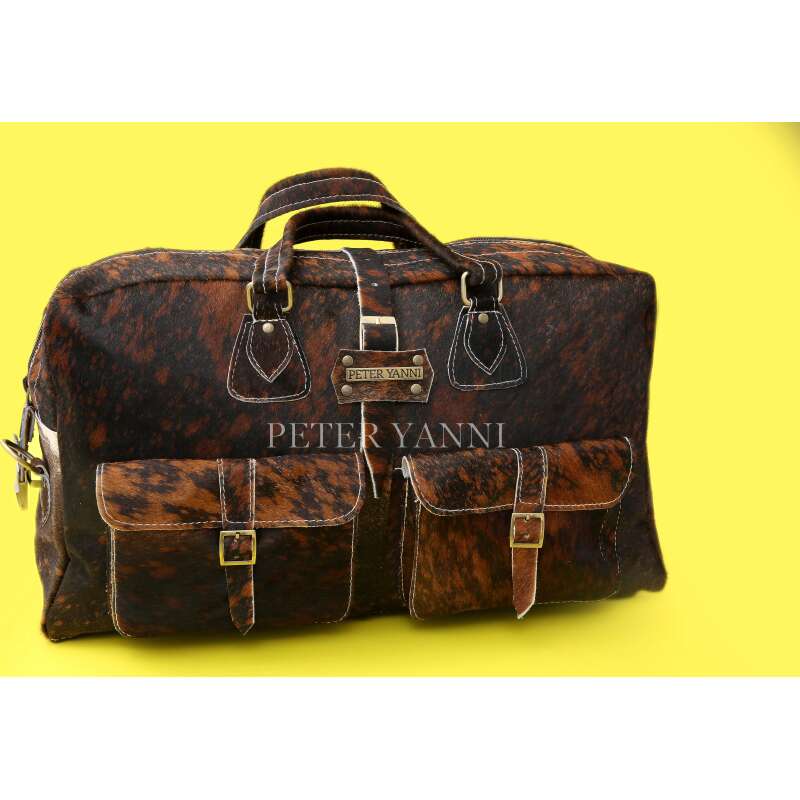 Brown Ponyhair Travel Bag