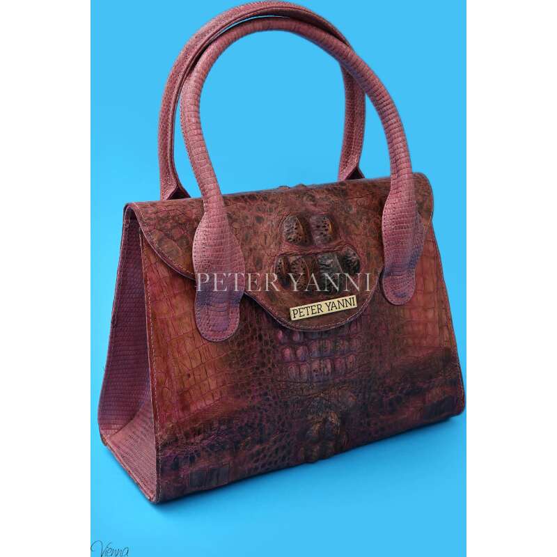 Vintage Pink Crocodile Kelly Bag