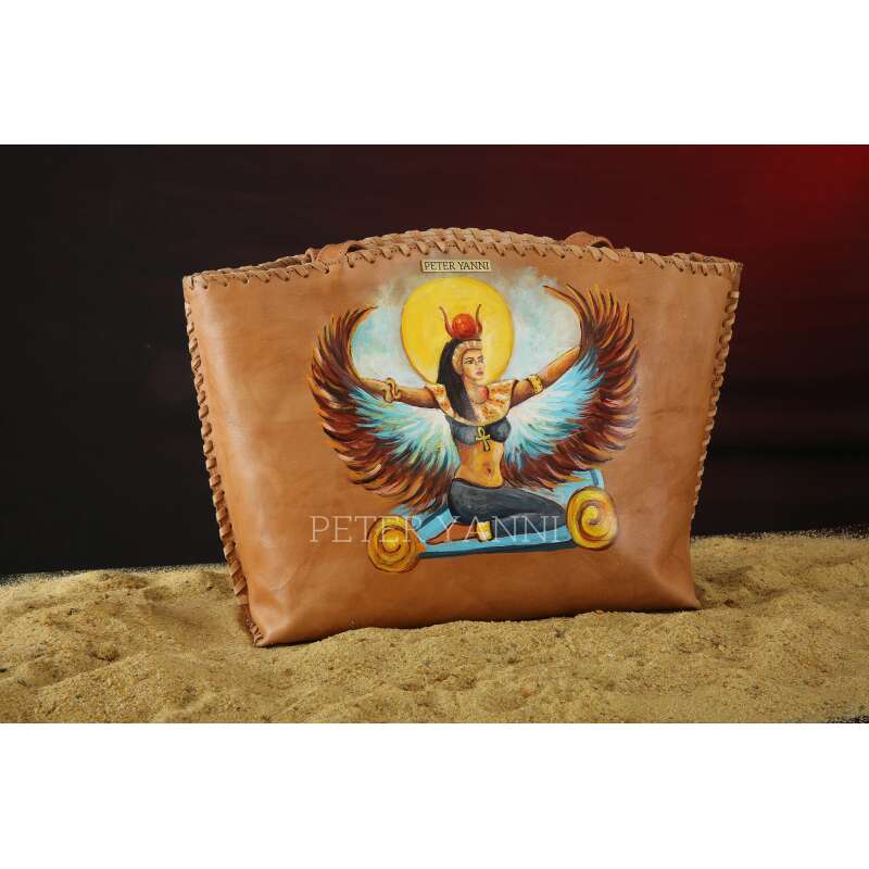 Wings of Isis on Beige Bag