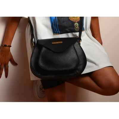 Black Cross Flap Bag