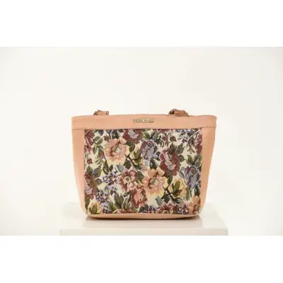 Beige Goblen Tote Bag
