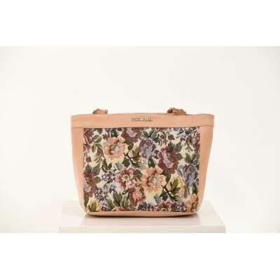 Beige Goblen Tote Bag