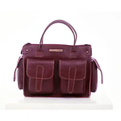 Burgundy Baguette Bag
