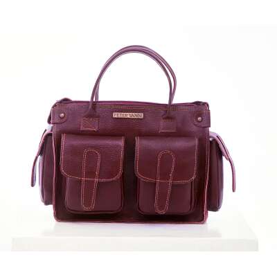 Burgundy Baguette Bag