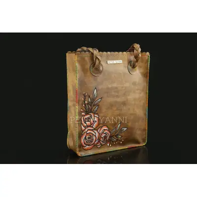 Hand Painted Flowers on Havan Bag