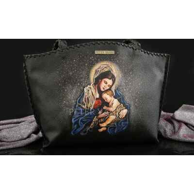 Hand Painted Portrait of Mary and Jesus